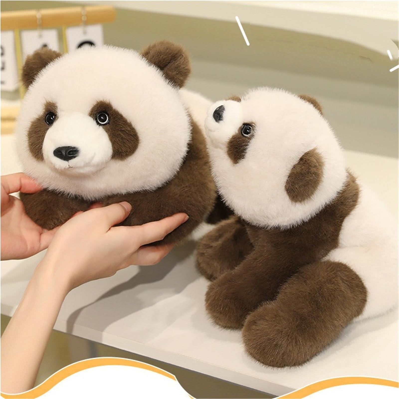 Peluche A Forma Di Panda, Morbido Tenero Peluche A Forma Di Panda Bianco E Nero Da Abbracciare Giocattolo Per Bambini(Brown,60cm/23.6in)