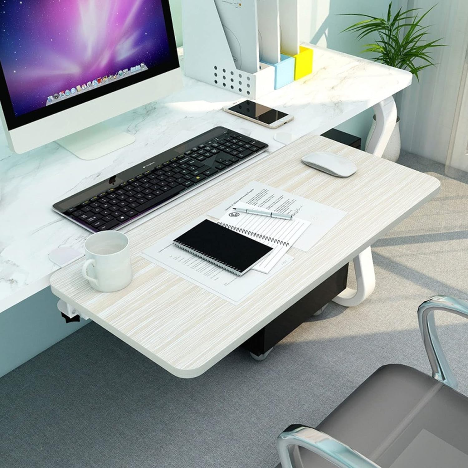 Hm Vicyy Computer Keyboard Trays,Foldable Keyboard Drawer,Table Mount