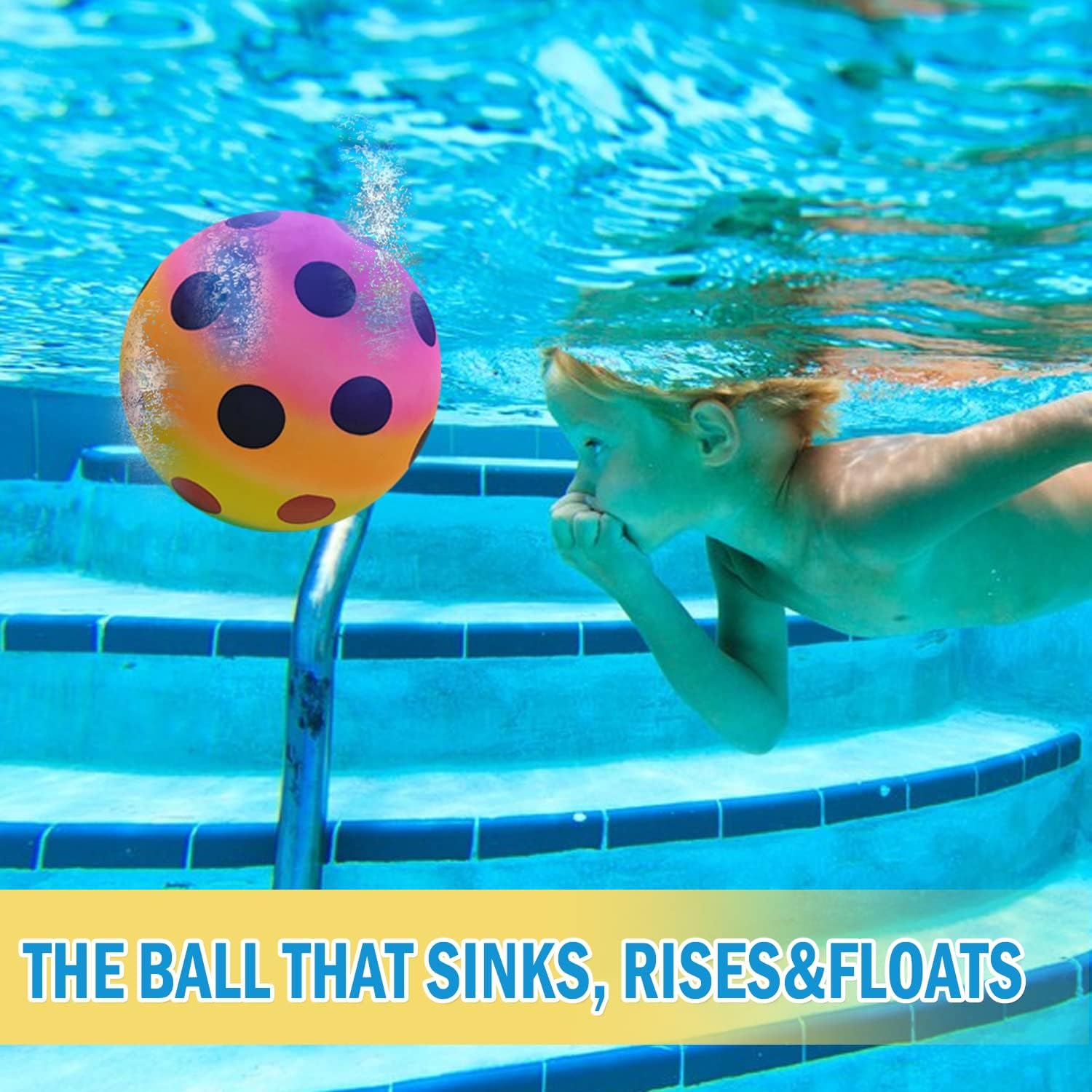 Swilpool Pool Toys for Pool Ball Games - Swimming Pool Diving Toys for Teens and Adults,Passing,Dribbling,Kicking,Diving Toys for Family Pool Party, 9in Pool Balls with Hose Adapter Fill Water (Bag) : Toys & Games