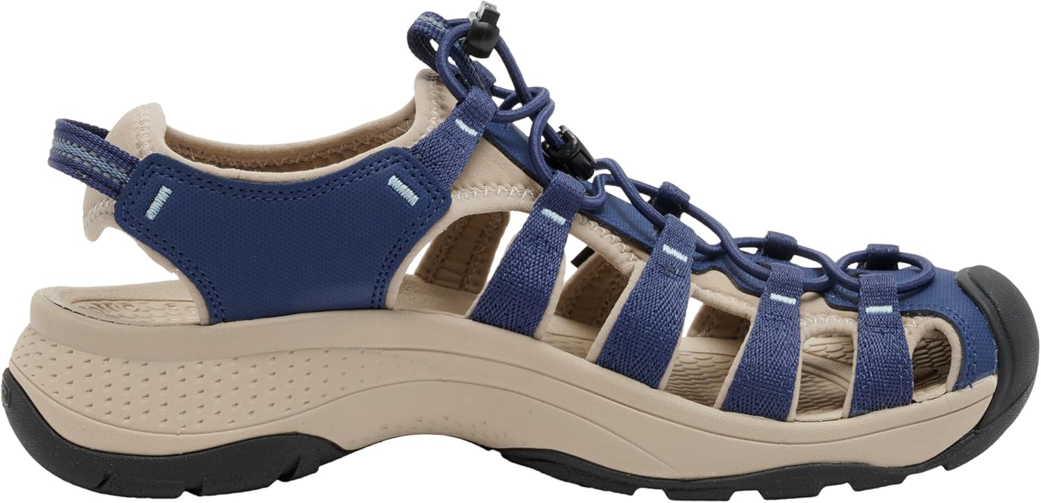 KEEN Women's Astoria West Closed Toe Sandals, Grey/Coral, 8 US - Image 4