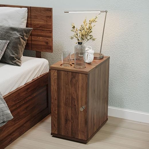 Wakefit Bedside Table - Columbian Walnut