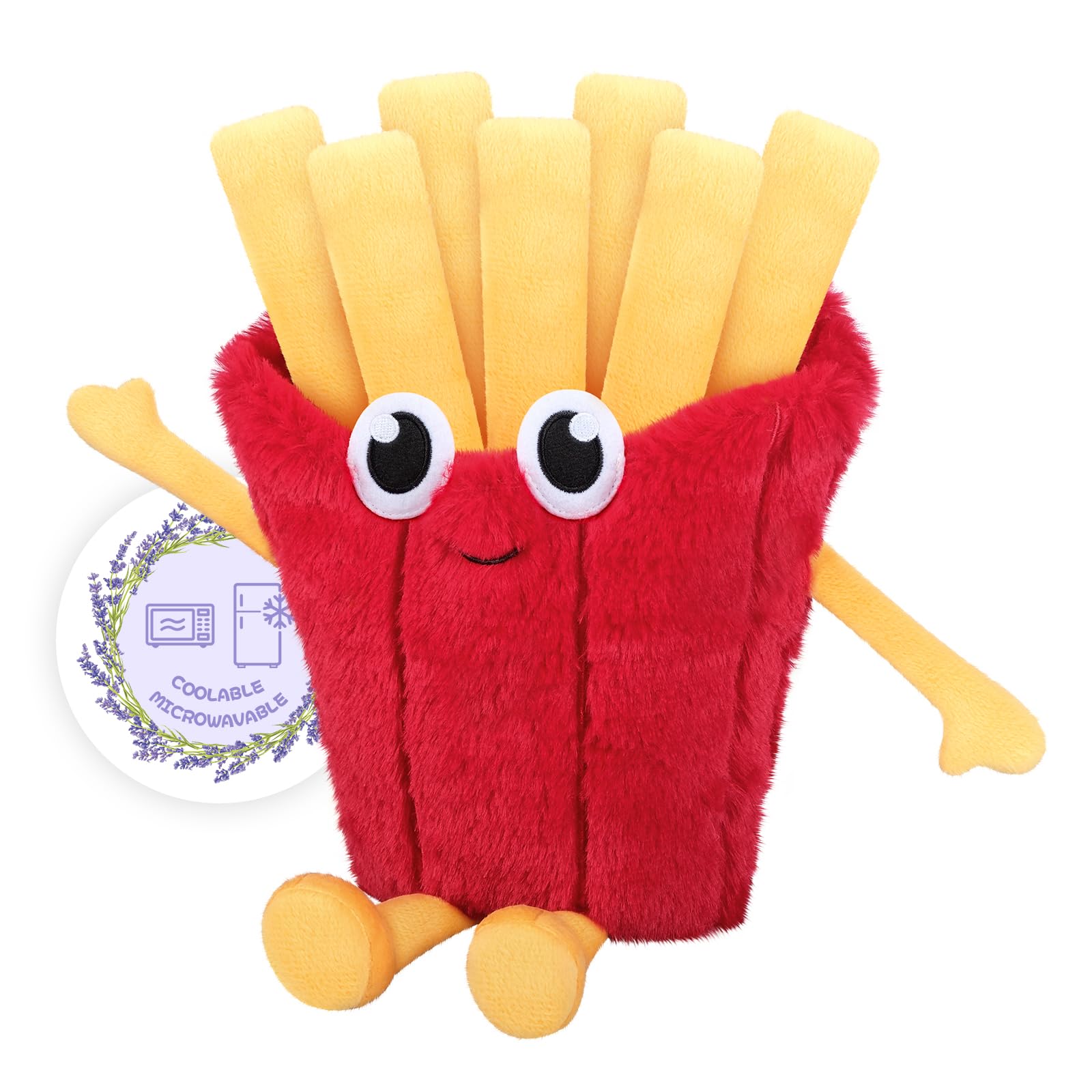 SuzziPals Heatable & Coolable French Fries Plush, Microwavable