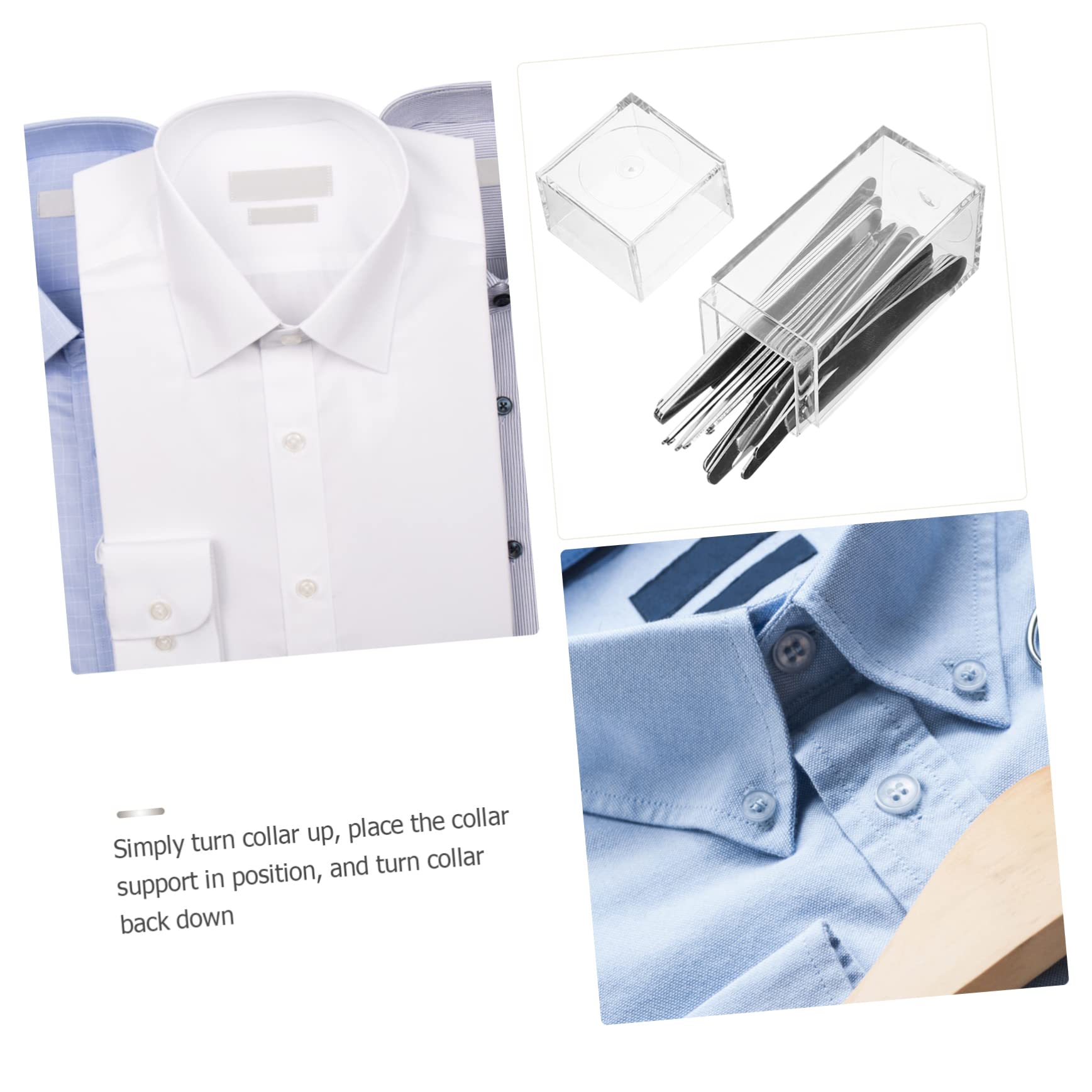 Ipetboom 36pcs Collar Stays Men's Dress Shirt Stainless Steel Collar Pins for Dress Shirts