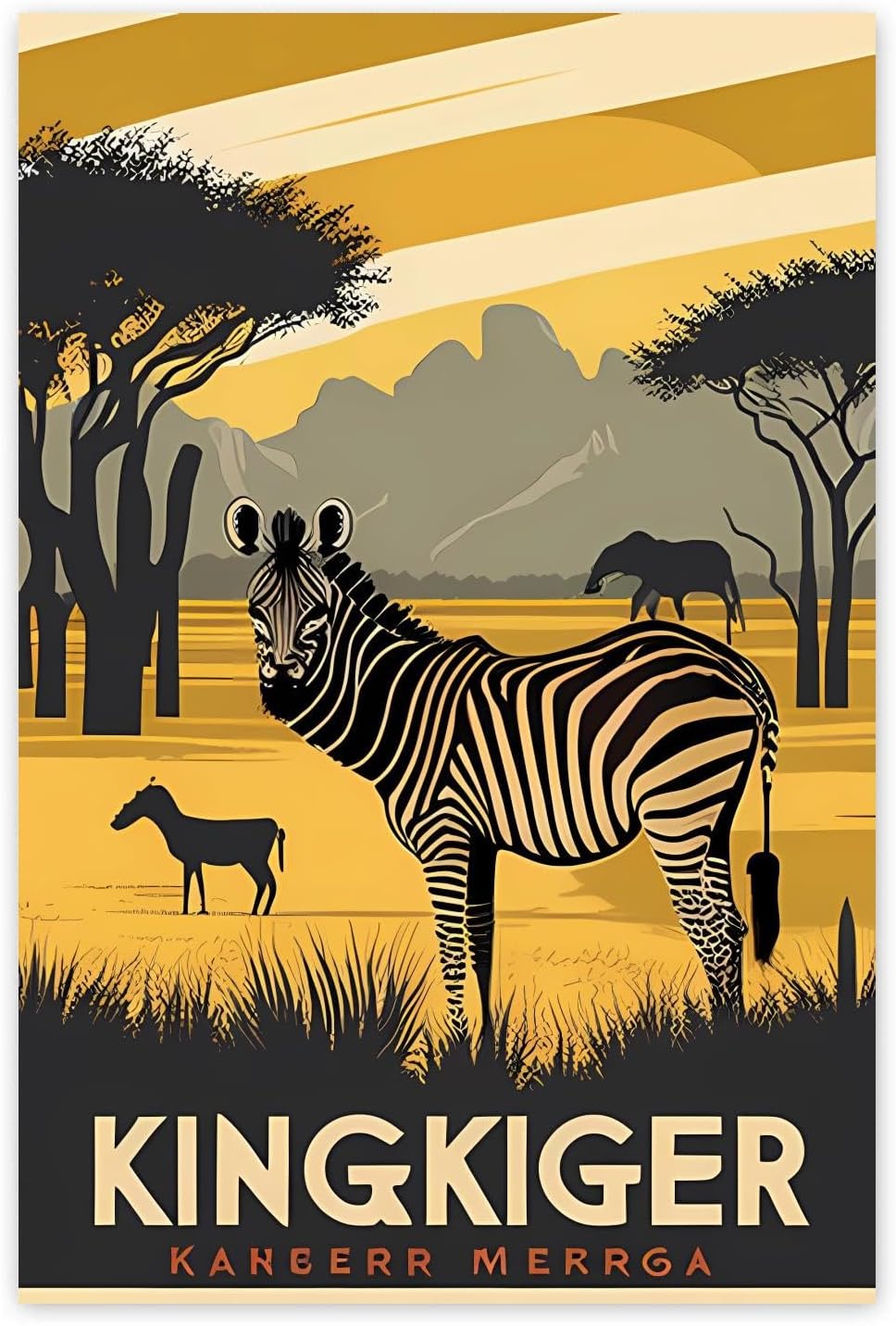 Worihut 5D Diamonds Painting Kits for Adults, Wild Zebra DIY Full Round Diamond Art Cross-Stitch Perfect for Hotel and Bar Decor Holiday Birthday Gifts 12x18 Inch