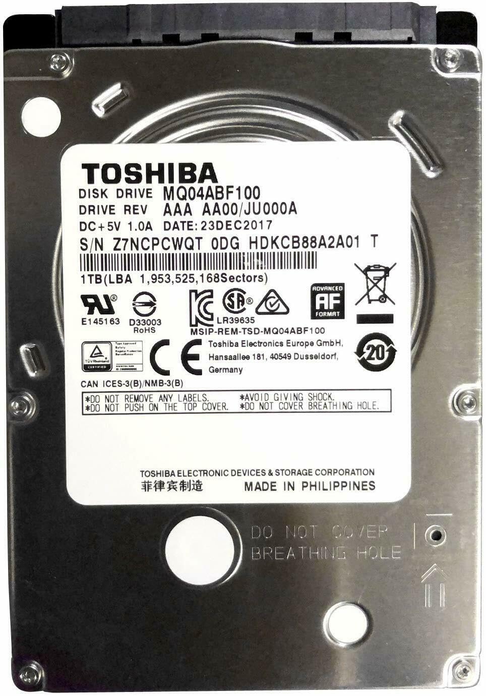 Amazon.com: Toshiba 1TB 5400RPM 8MB Cache SATA 3.0Gb/s 2.5 inch