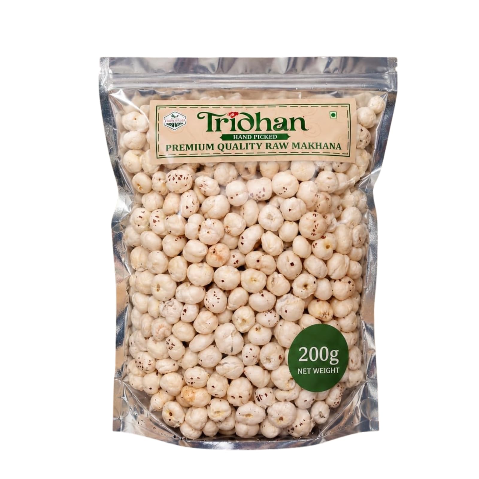 TRIDHAN Premium Handpicked Raw Makhana, Fox Nuts, 100% Natural, Gluten Free, Protein and Fibre Rich Snack, 200 g-image-24
