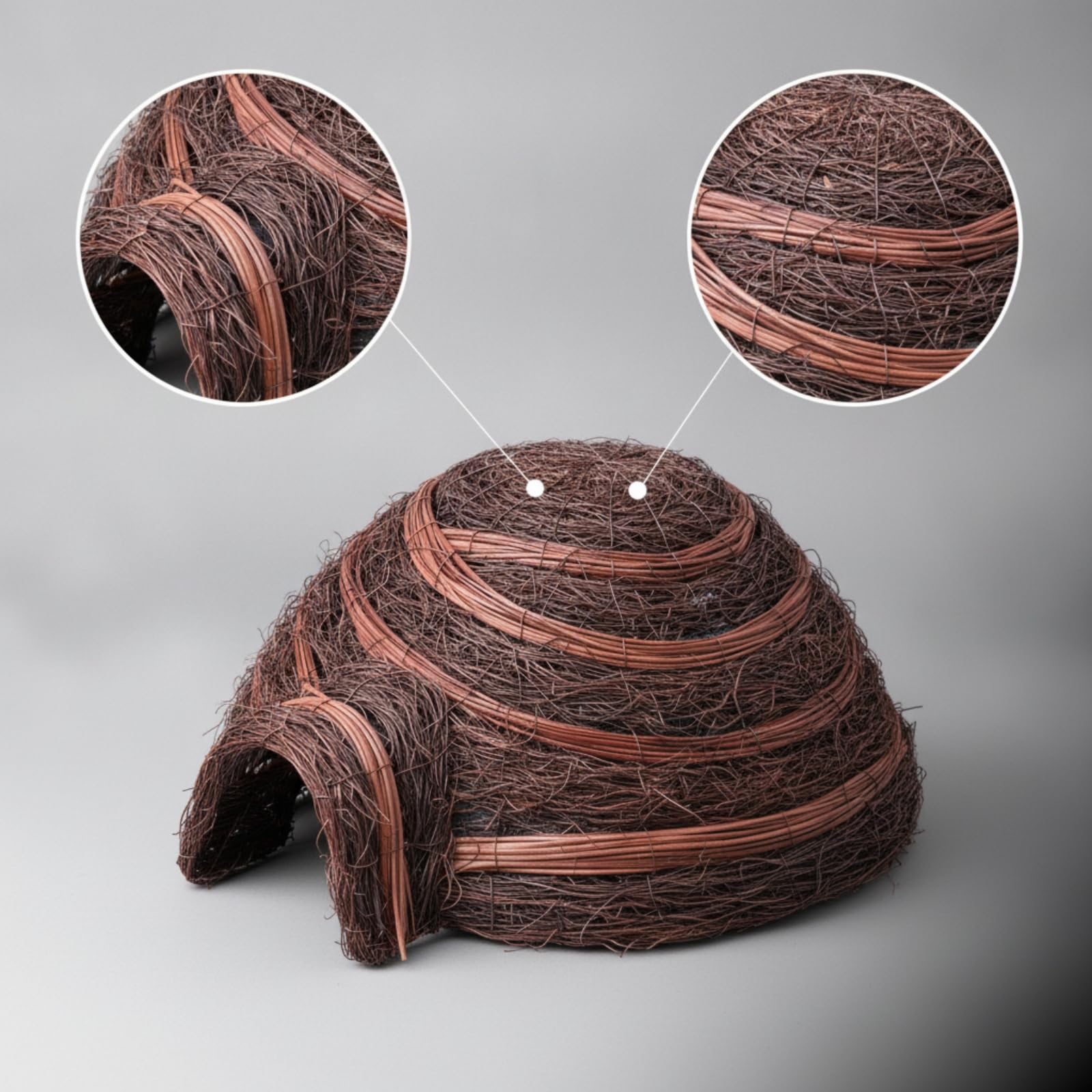 Vogelhaus Geflochten Vogelhaus mit Bogenöffnung Naturnah Nisthöhle für Fotoshooting