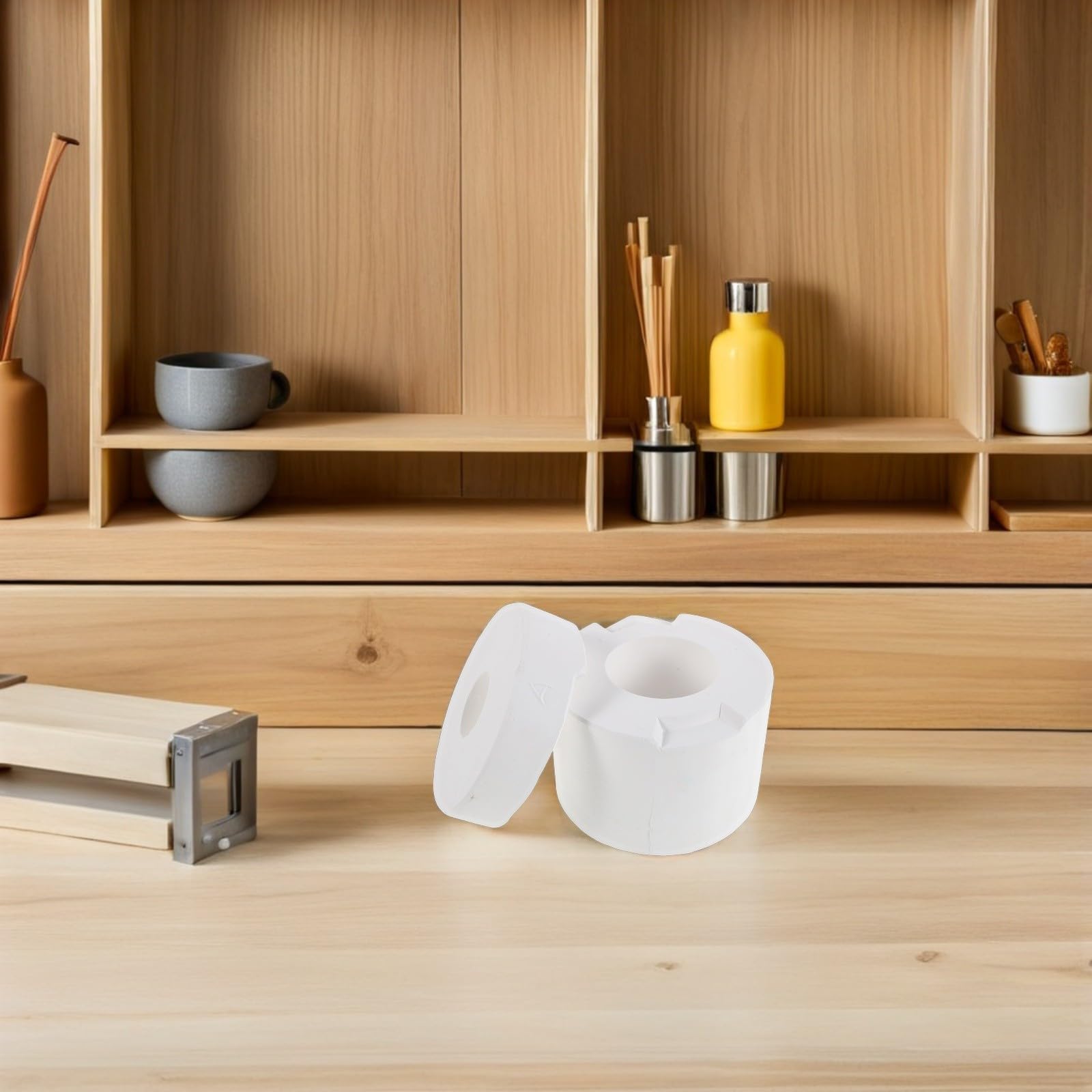 Sewroro Molde de Yeso Blanco para Taza de Té de Cerámica, Molde para Manualidades Resultados Consistentes, Adecuado para Modelar Arcilla en Artesanía
