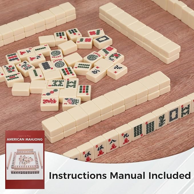 Juego de Mahjong Americano 166 Fichas Premium con Caja miniatura 7