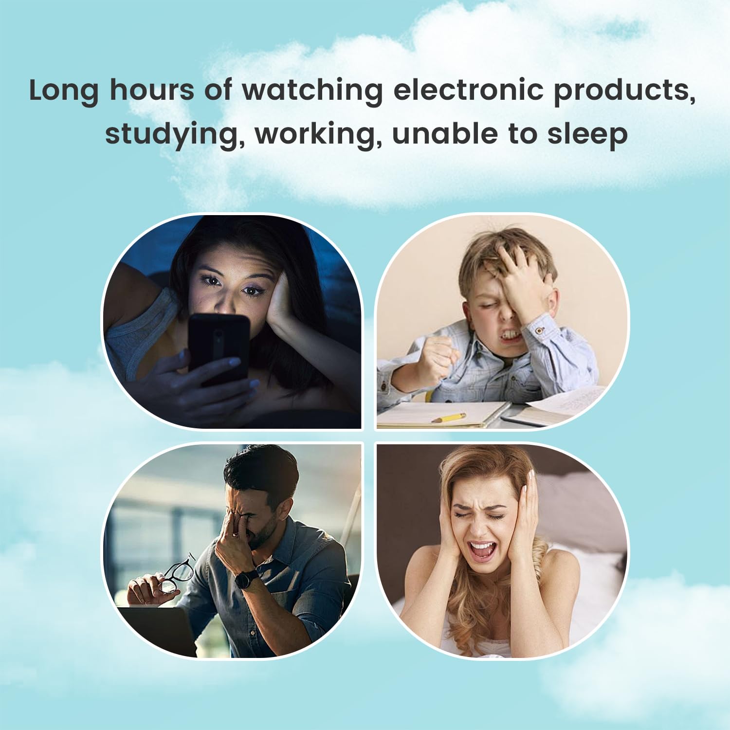 Masajeador de ojos con calefacción, masajeador inteligente con música, regalos de relajación para hombres y mujeres