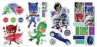 RoomMates PJ Masks Peel & Stick Wall Decals - 13 Removable Vinyl Stickers for Kids Rooms, No Residue