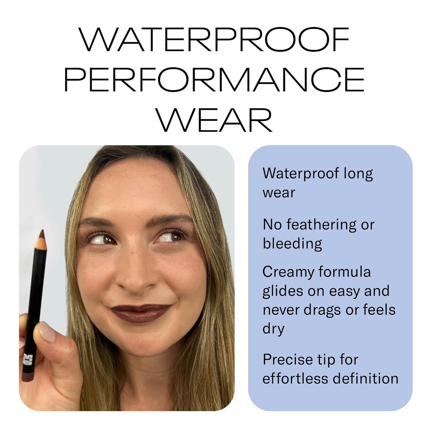 MOB Beauty Smooth Precision Waterproof Lip Liner M147 Chocolate Port – Long-Wearing, Glide-On Formula with 100% Natural Ingredients, Vegan and Cruelty-Free, Plastic-Free Formula and Packaging - Image 3