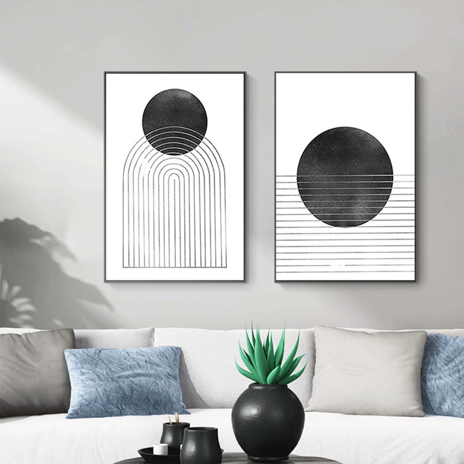 PYNVDD Canvas Poster, Modern Minimalist Abstract Wall Art, Bohemian Poster Set, Geometric Wall Decoration, No Frame (Picture - Image 3