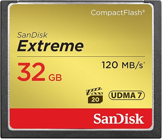 SanDisk Extreme 32GB CompactFlash Memory Card UDMA 7 Speed Up To 120MB/s