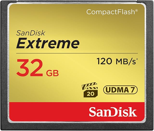 SanDisk Extreme 32 GB UDMA7 CompactFlash Card - Black/Gold