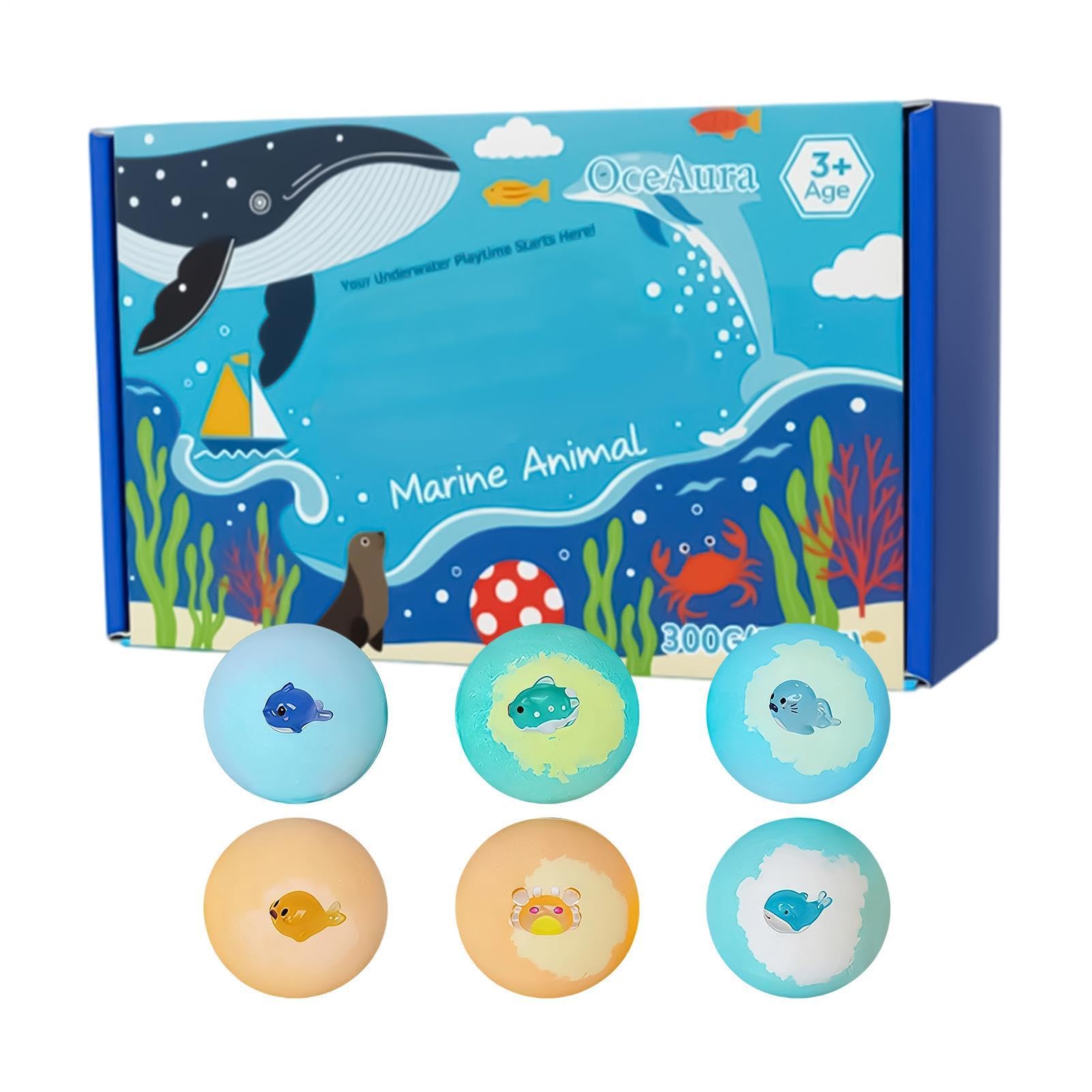 Bolas de baño infantiles limpiador corporal efervescente de seis piezas 8