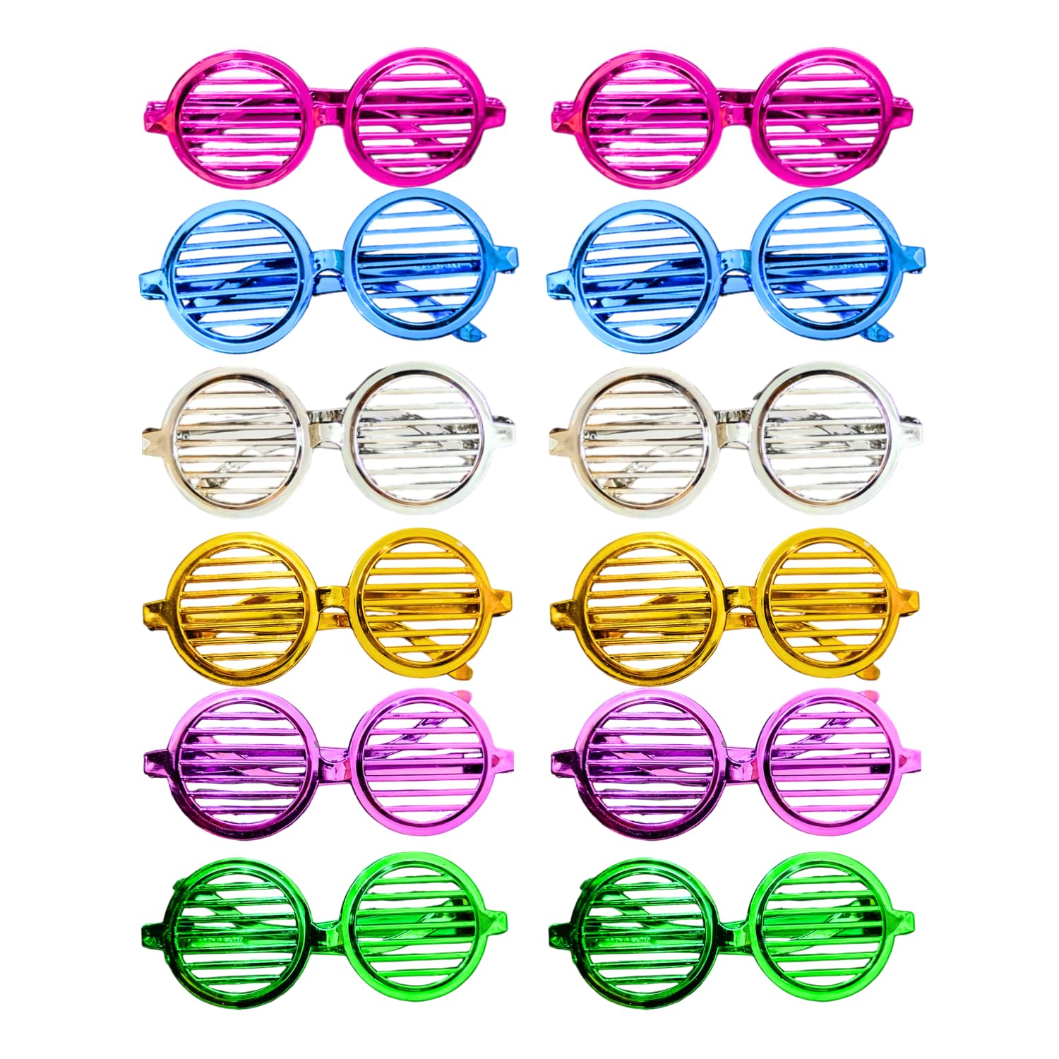 Party Decorz-Never Miss A Chance to CelebrateDifferent Shaped Party Goggles for Adults and Kids | Party Glasses | Pool Party Sunglass | Birthday Party Eye Goggles Multicolor Set Of 12 pcs