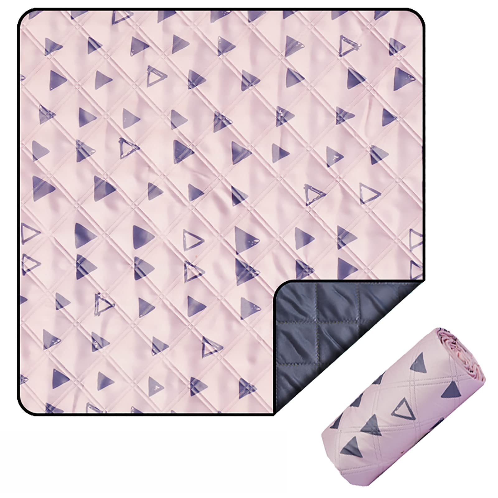 DMCE Couverture d'extérieur pliable et portable pour voyage, camping, plage, résistante au sable, avec sangle de transport, rose 200 x 200 cm