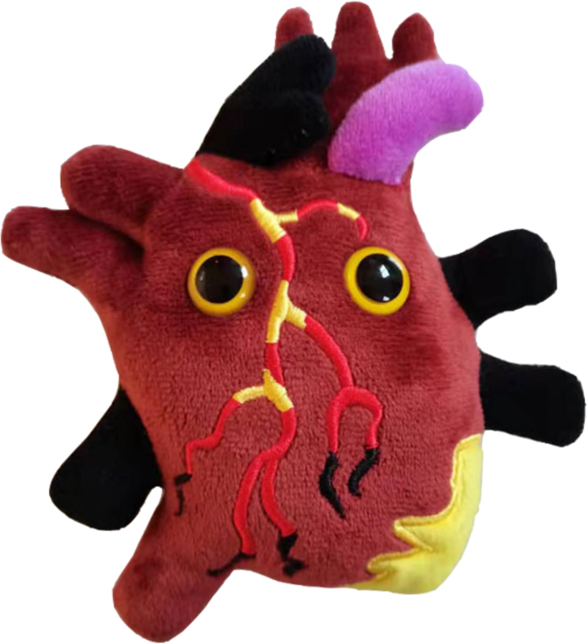 GIANTmicrobes Heart Disease Plush - Learn About Your Heart Health and Cardiovascular System with This Educational Gift for Friends, Students, Educators, Patients and Doctors, Memorable Get Well Gift