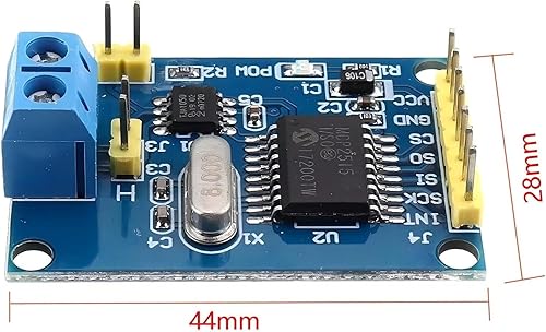 Miniatura 2 de WWZMDiB Módulo de bus MCP2515 TJA1050 CAN Interfaz SPI compatible con Arduino Raspberry Pi ESP32 STM (controlador de bus CAN+receptor)