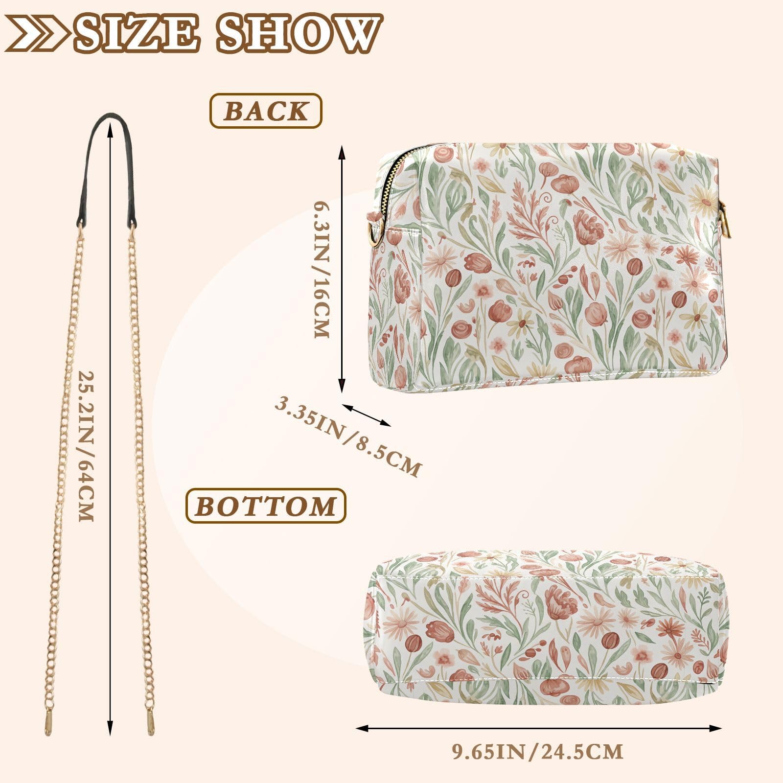 Damska torebka crossbody, do codziennego użytku, do czyszczenia