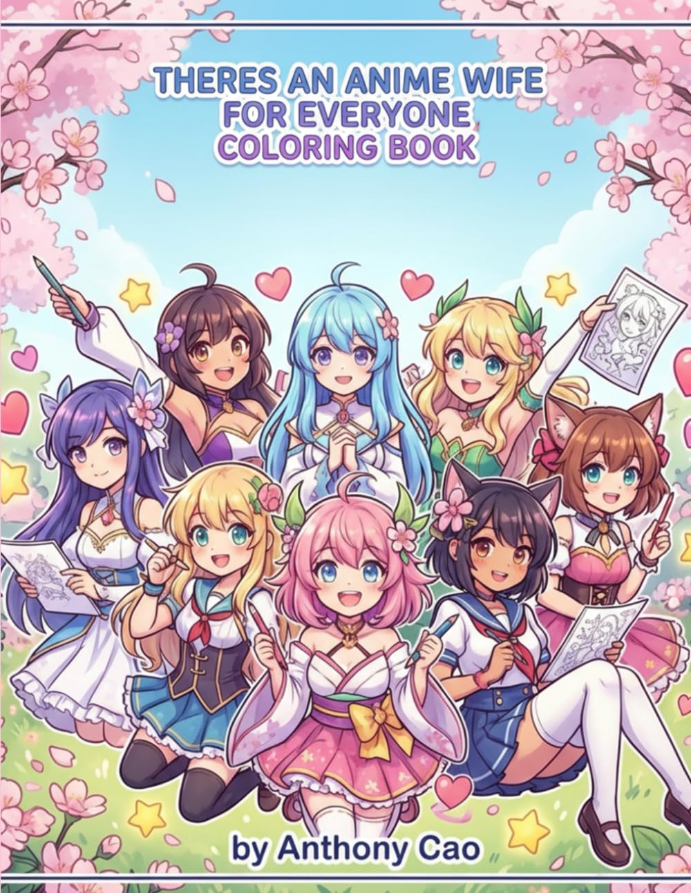 Theres an Anime Wife For Everyone Coloring Book