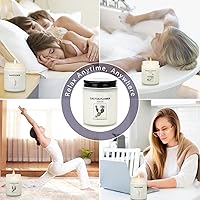 Vista 9 de Velas perfumadas para el hogar, paquete de 4 velas de soja de regalo con 4 aromas de fragancia, velas florales y de madera de lavanda