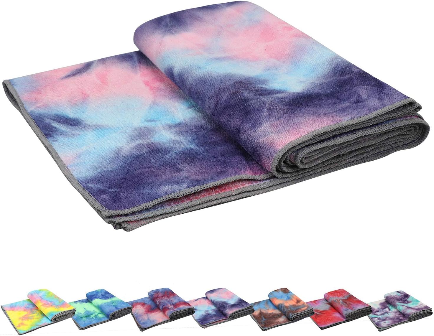 Yoga Towels, Non Slip Hot Yoga Towel Skidless Waffle Texture, 100% Absorbent Odorless Microfiber Yoga Blanket, Standard Sized 24 inchx72 inch Mat Towel,for Hot Yoga, Bikram, Pilates