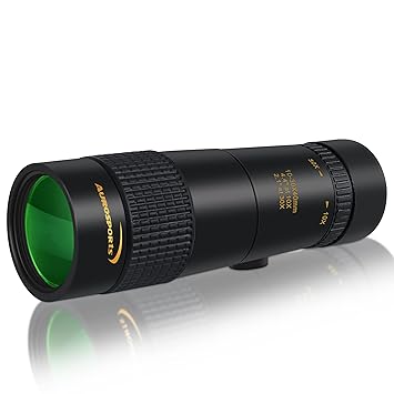 Aurosports 10-30x40 Zoom Monocular with BAK4 Prism Dual Focus High Power Compact Waterproof Telescope Fit for Hiking Hunting Camping Bird Watching Best Gifts for Men