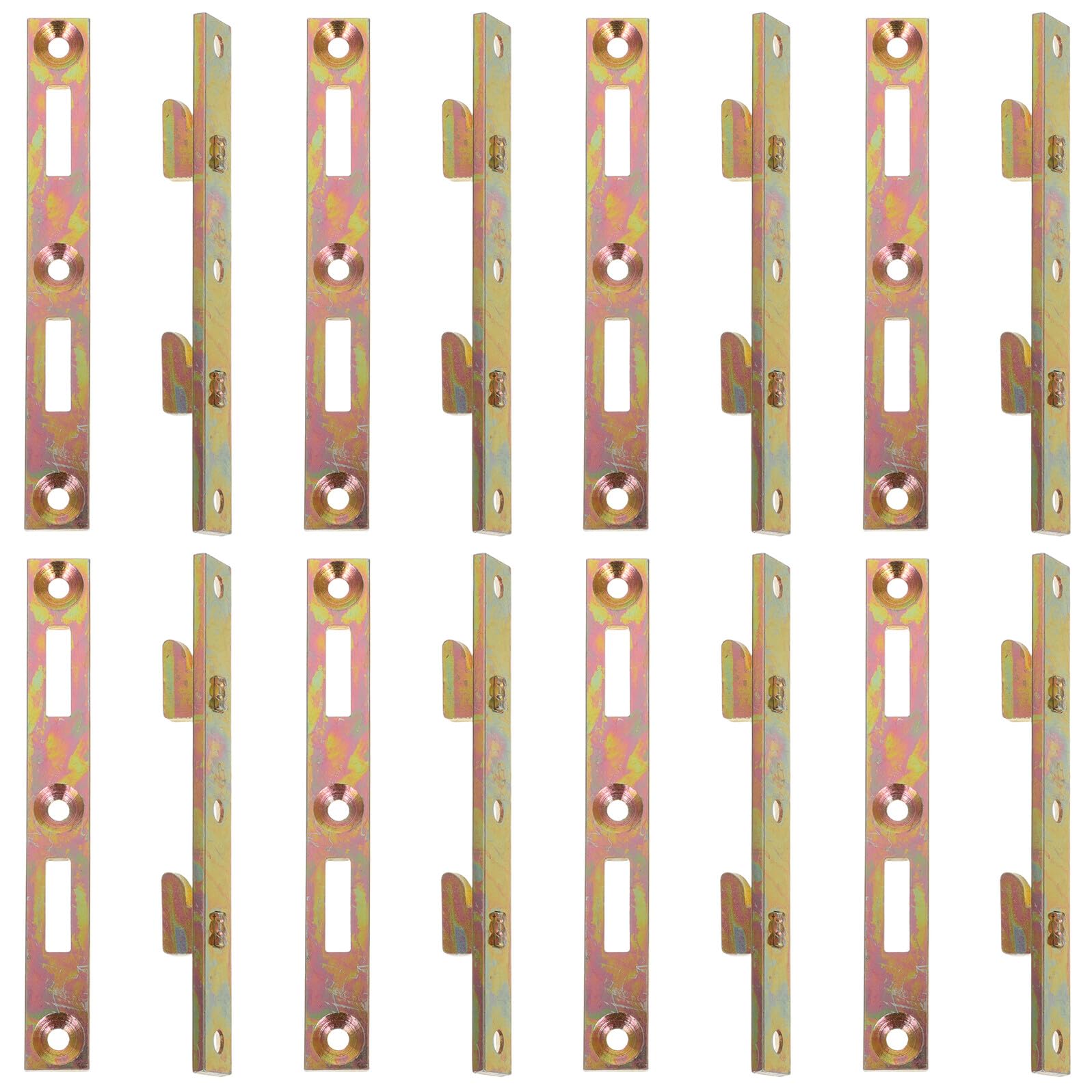 MAGICLULU 8 Set Set da 8 Staffe per Telai Letto in Metallo e Legno Accessori di Fissaggio Anti-Oscillazione per Sponde Letto Ferramenta Resistente per Stabilità e Montaggio Rapido