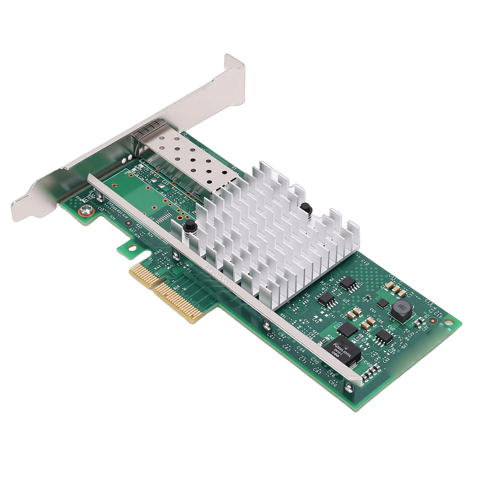 Fabater Adattatore per Scheda di Rete PCI E X4 da 10 GB Connettività Ad Alta velocità per Sistemi Server E, Controller 82599EN, 1 Porta SFP+