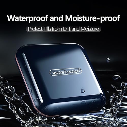 Miniatura 4 de DUBSTAR - Estuche para píldoras, estuche pequeño para píldoras - Estuche impermeable portátil diario pequeño para píldoras para bolsos, bolsillos,