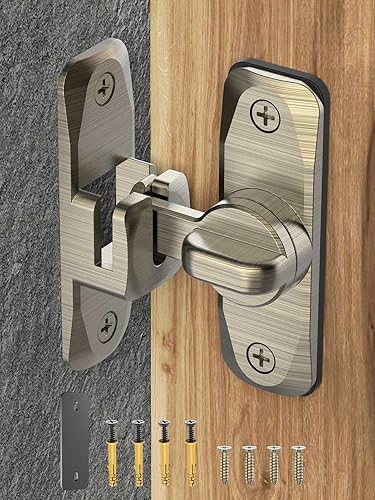 Cerradura de puerta de granero abatible de 90180 grados, protege la privacidad, pestillo de puerta corredera de seguridad, pestillos de puerta