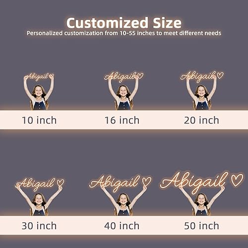 Miniatura 5 de Jungoo Letreros de neón personalizados, letrero de neón con nombre personalizable para decoración de pared, letrero de neón LED personalizado para