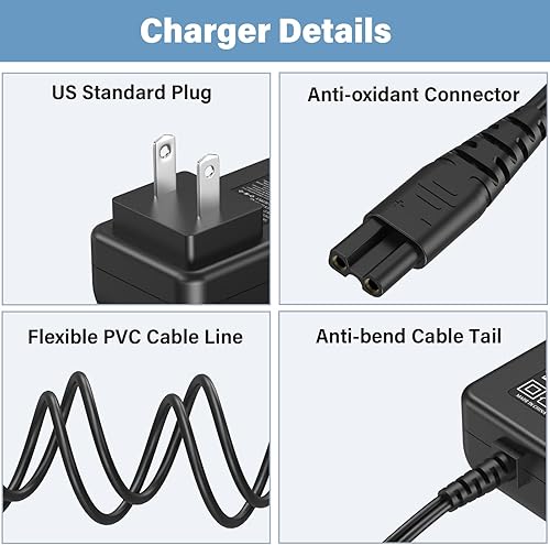 Miniatura 4 de Cargador de 14 V para Bissell 3061 Cable de alimentación de carga al vacío de peso pluma para Bissell Powerlifter Ion Pet 3191 3190 3191C 3190A