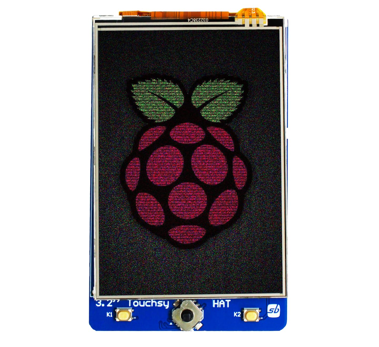 Touchsy HAT para Raspberry Pi, pantalla táctil resistente de 3,2 pulgadas para Raspberry Pi, SBC y microcontroladores con botones programables y joystick SPI interfaz táctil pantalla LCD