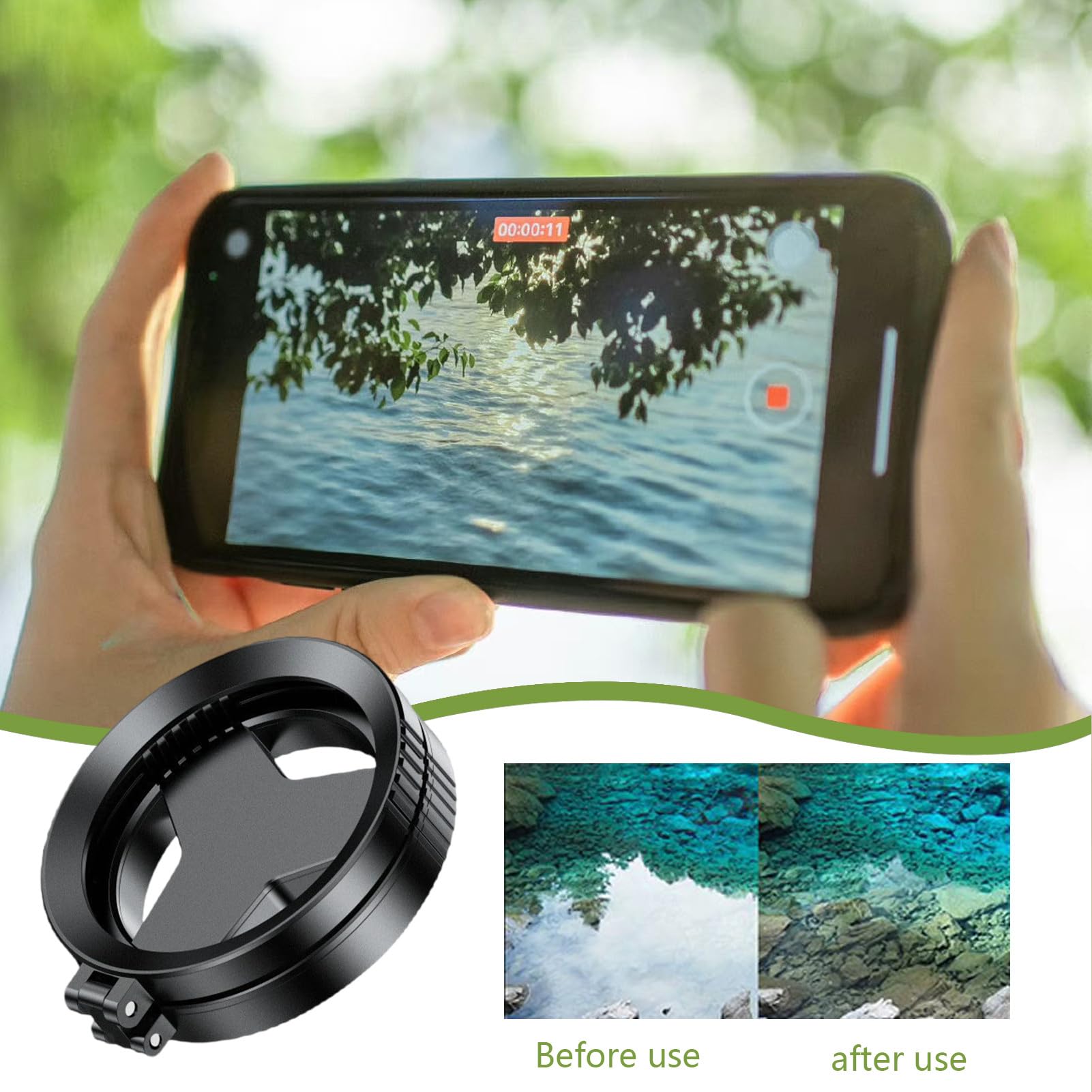 Adattatore Filtro Telefono 52mm Magnetico | Supporto adattatore 2 in 1 | Accessorio Anti-riflesso Smartphone Foto Esterno Architettura Ritratto Viaggi Adattatore Filtro Telefono 52mm Magnetico | Supporto adattatore 2 in 1 | Accessorio Anti-riflesso Smartphone Foto Esterno Architettura Ritratto Viaggi