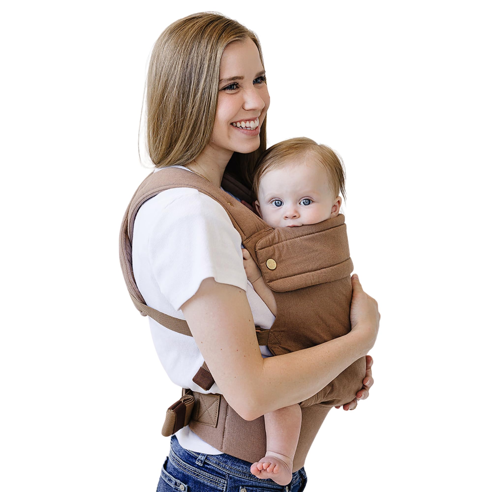 Ava & Oliver Essential Baby Carrier – Ergonomic, Hip-Healthy Soft Structured Carrier for Infants & Toddlers (7–35lbs) - Front and Back Carry,