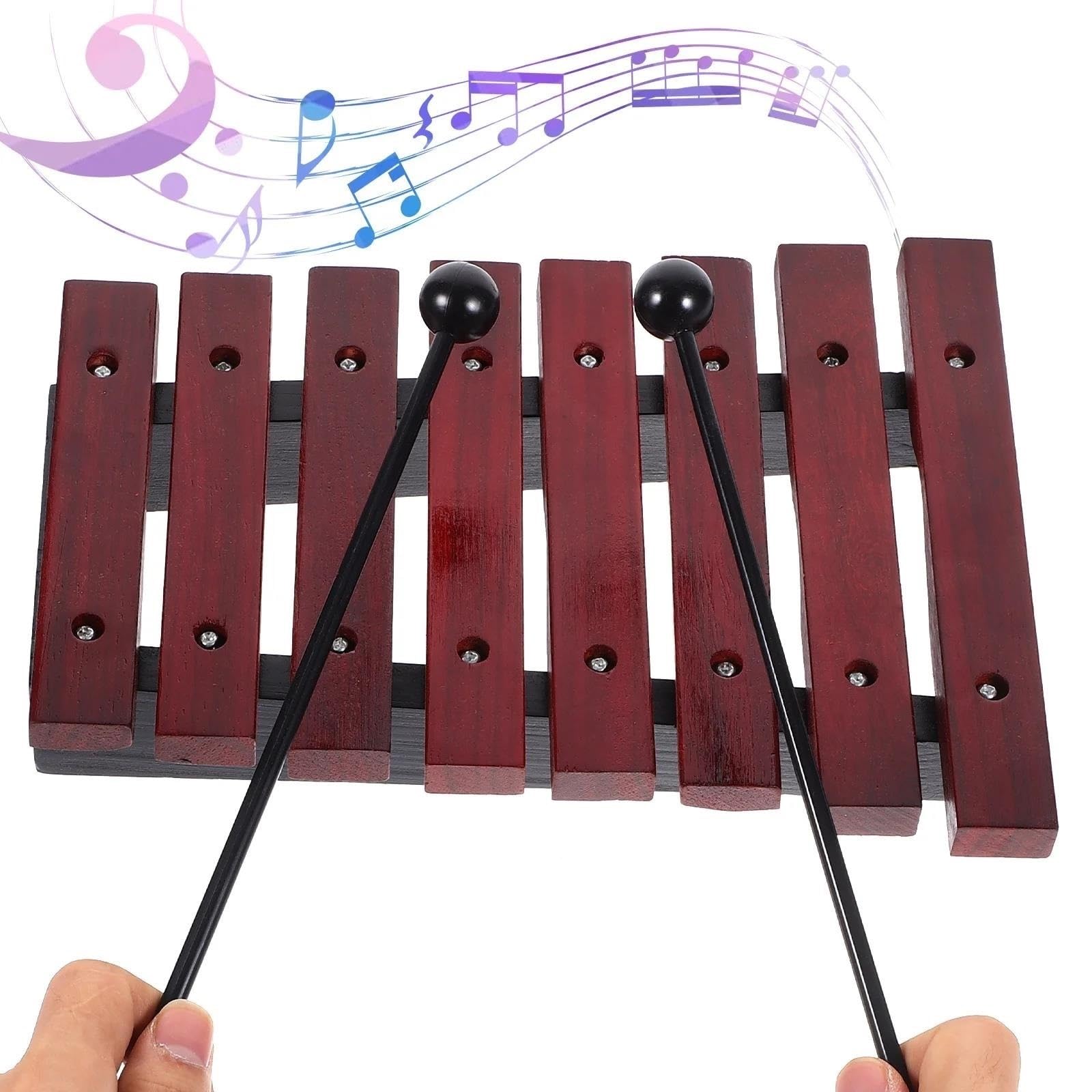 Instrument De Musique Xylophone En Bois Xylophone Piano À Huit Notes Adapté Aux Débutants Professionnels Adultes Pour S'entraîner À Jouer Des Instruments De Musique Xylophone