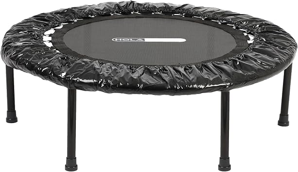 HolaHatha 36 Inch Foldable Mini Trampoline Fitness Rebounder w/Adjustable Handle