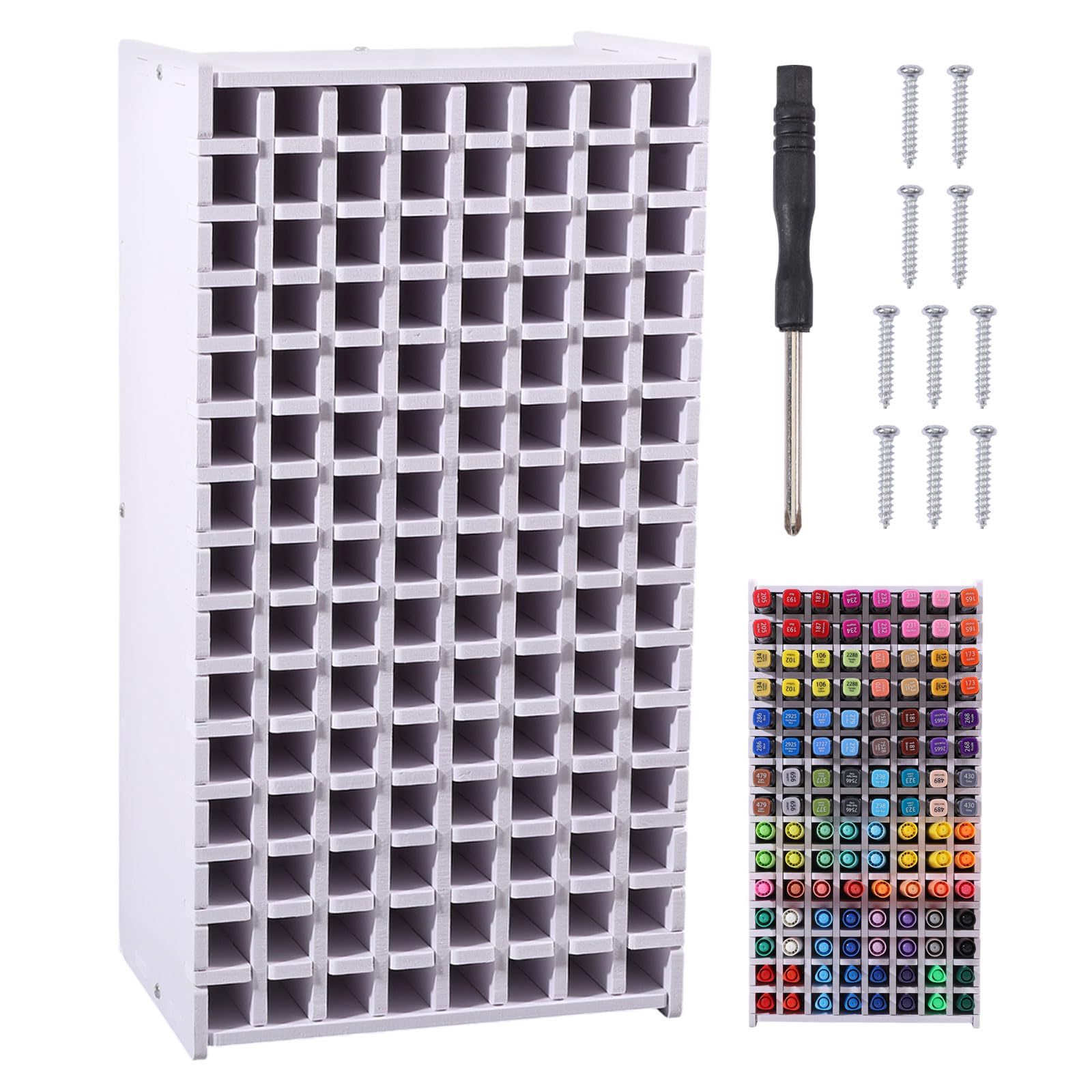 Support pour 120 marqueurs GLOBLELAND organisateur de bureau pour pinceaux et feutres