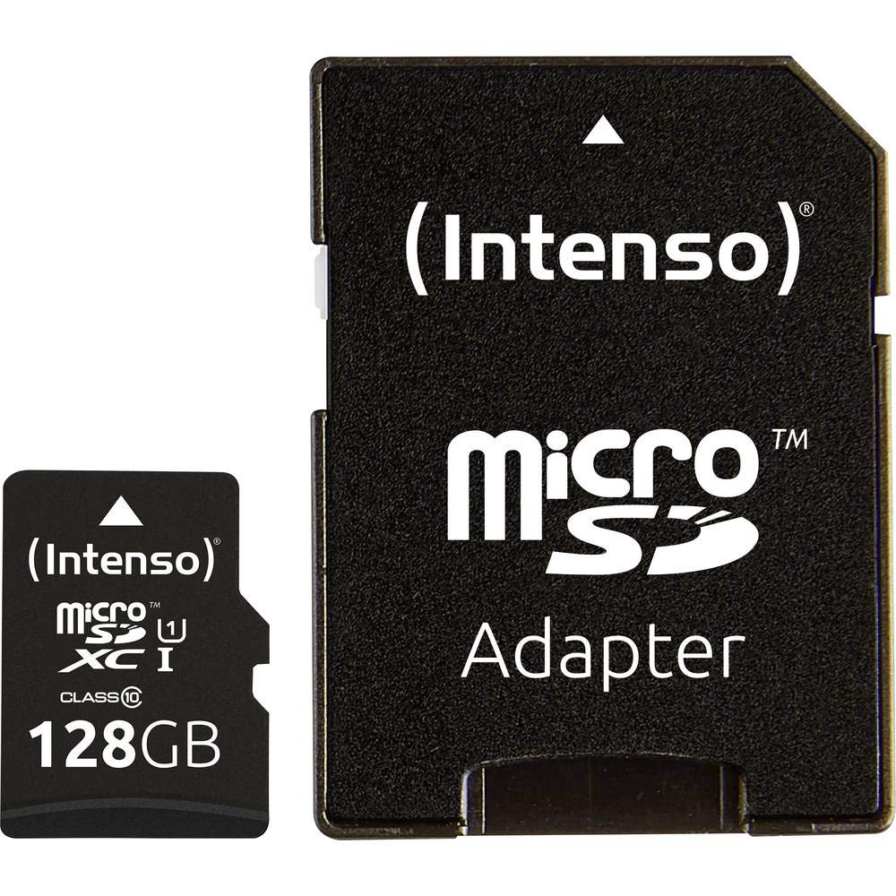 Intenso Premium Microsdxc Memory Card INCL. SD Adapter, Class 10 UHS-I, 128 GB, Black