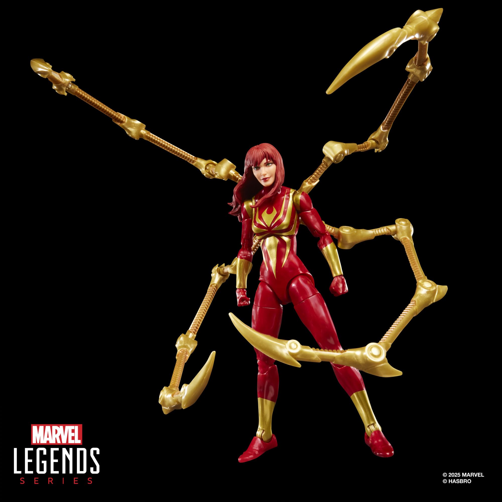 Spider-Man Marvel Legends Series Magic: The Gathering Mary Jane Watson (Iron Spider), figurka 15 cm i ekskluzywna foliowa kolekcjonerska karta do gry karcianej | Iron Spider, 6-calowy, Spider-Man, ekskluzywna foliowa karta kolekcjonerska do gry karcianej