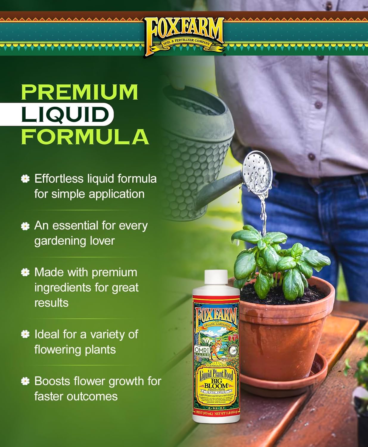 FoxFarm Fertilizer Soil Trio Liquid Nutrient: Tiger Bloom, Grow Big, Big Bloom Bottles - (Pack of 3-1 Pint) - Image 2