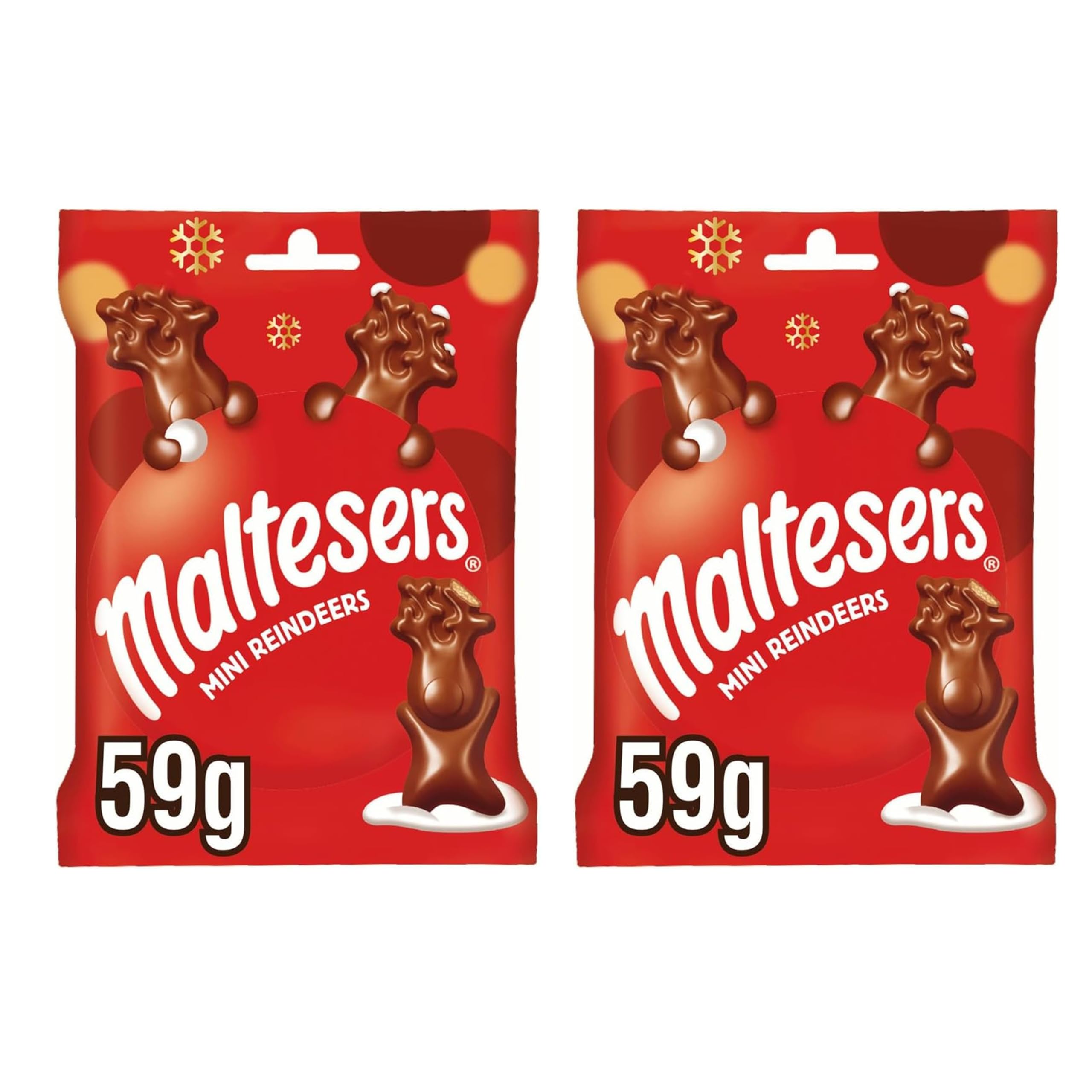 Mini Chocolate Reindeer Clipstrip Christmas Special 59g - Pack of 2