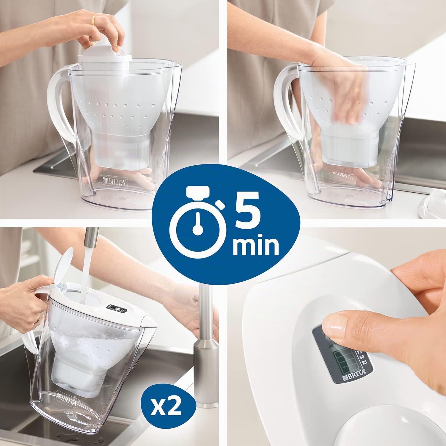 Brita, cartucce filtro MaxtraPlus, bianco, Pack 12