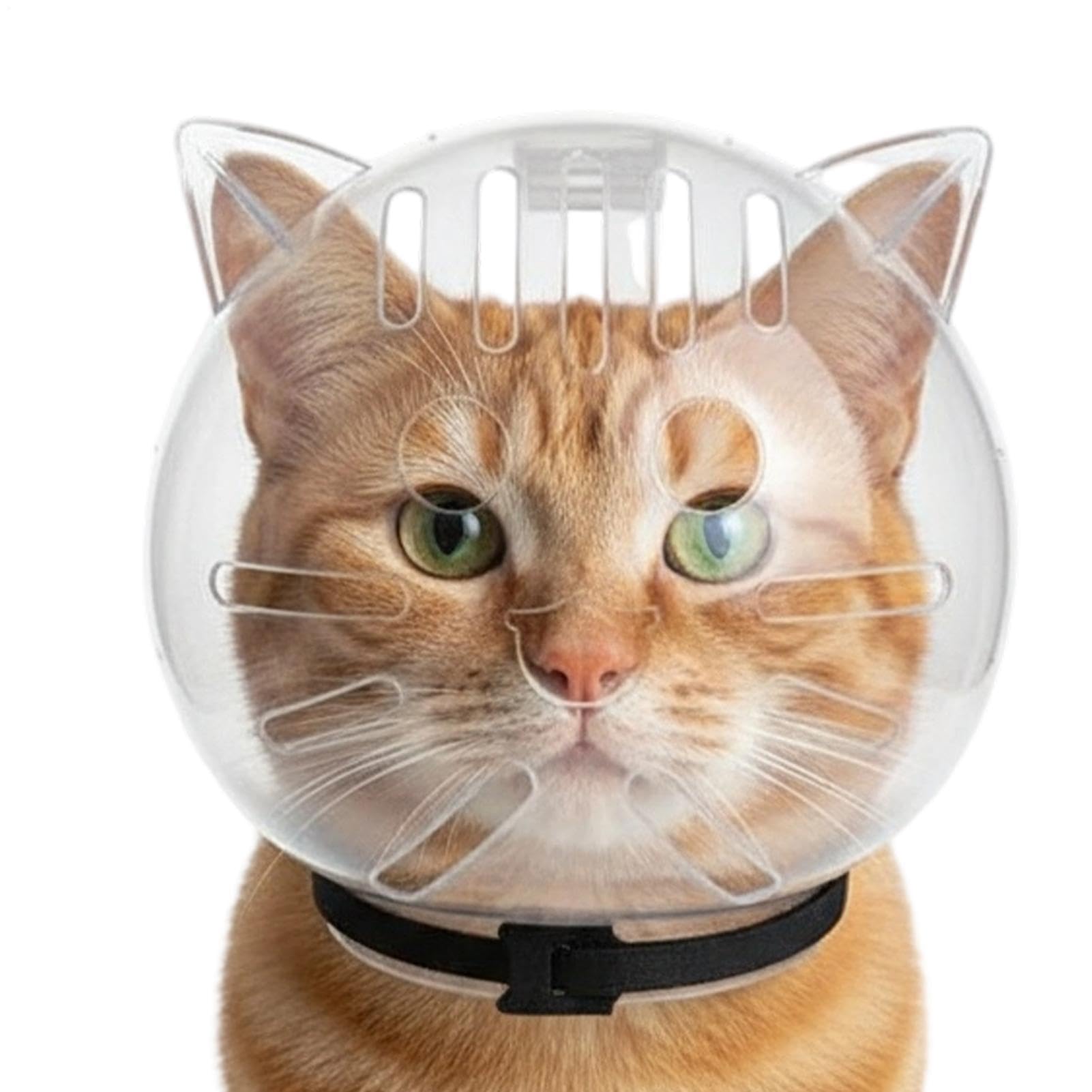 Cat Breathable Bubble Helmet 13.5x13.5x12.7cm/14.7x14.7x14.1cm Cat Muzzle & Helmet Cats Adjustable Hood Prevents Biting, Chewing Head Cover For Bath Nail Trimming โ image 1