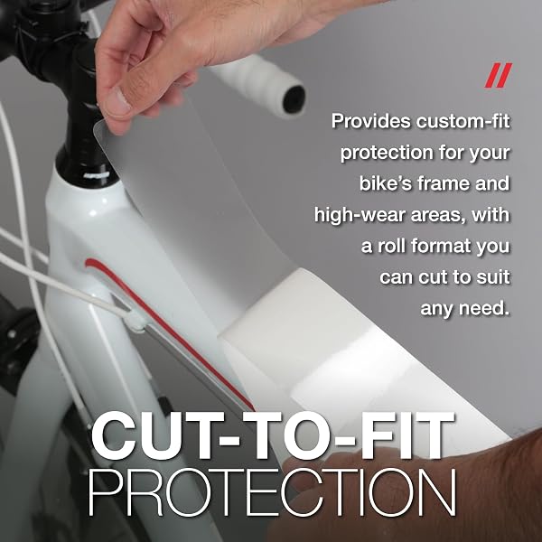 ZEFAL Skin Armor Roll 3m - Protection Cadre VTT et Vélo - Film Protection Velo Transparent Autocollant - Fabriqué en France, Incolore - Finition Brillant - 3