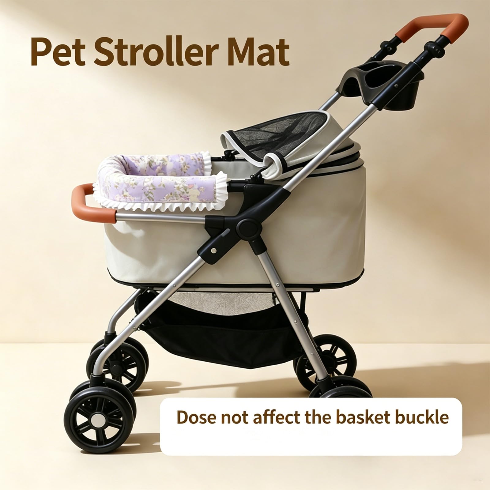 Inserto per passeggino, 2 pezzi, con bordi magnetici rialzati per sicurezza e comfort durante i viaggi, indispensabile per cani, gatti, biancheria da letto per animali domestici