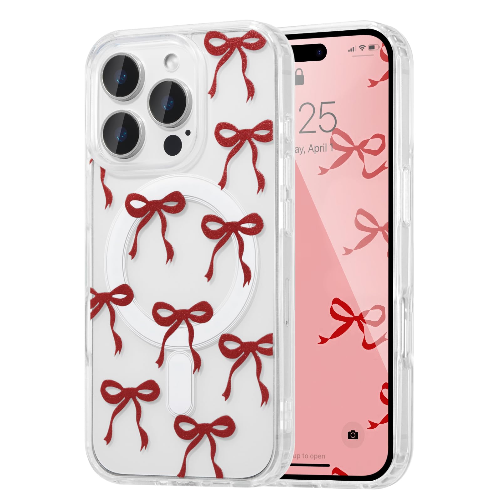 iPhoneアクセサリー Casetify Burgundy Bows Phone Case Burgundy Bows Shock iPhone Case | Colourful iPhone 16 Cases